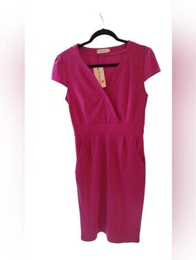 Ceasikery Women's Magenta Pink Cap Sleeve Dress Sz S NWT